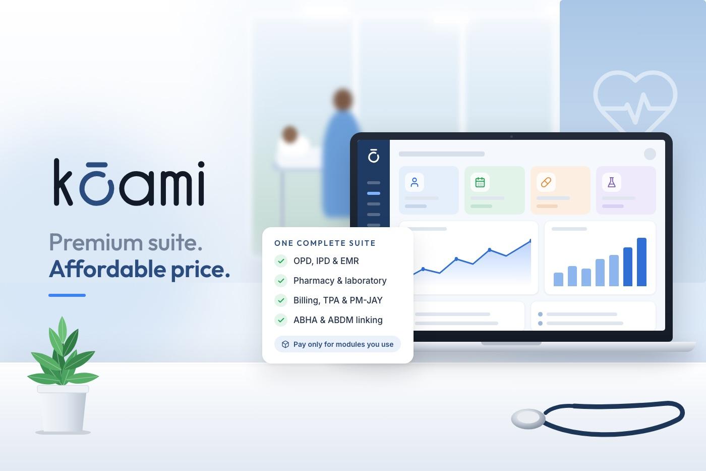 Affordable Hospital Management Software in India (2026): A Premium Suite Without the Enterprise Price — Product | Kōami