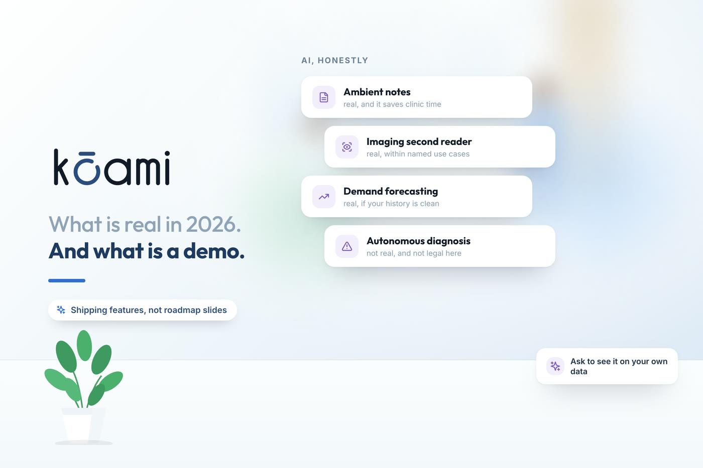 AI in Hospital Management Software: What Is Real in 2026 and What Is Still a Demo — Clinical AI | Kōami