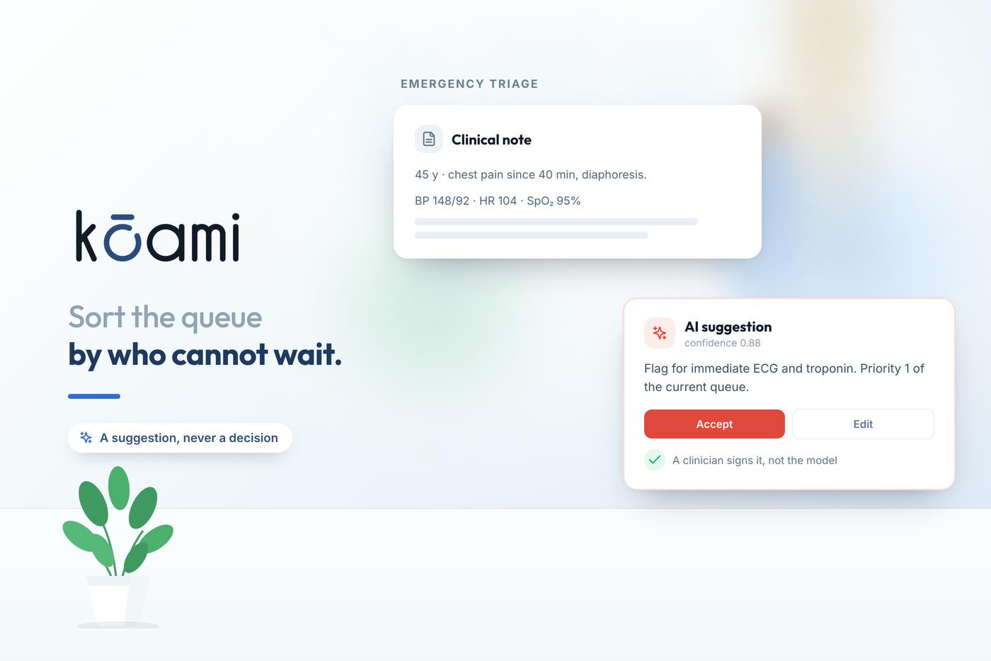 Triage That Reads the Worklist Before You Do — Clinical AI | Kōami