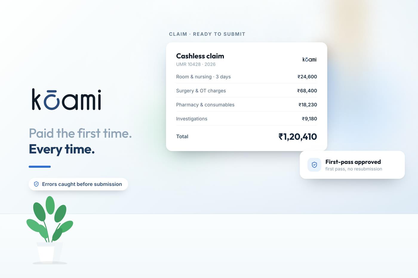 Raising First-Pass Claim Rates — Revenue Cycle | Kōami