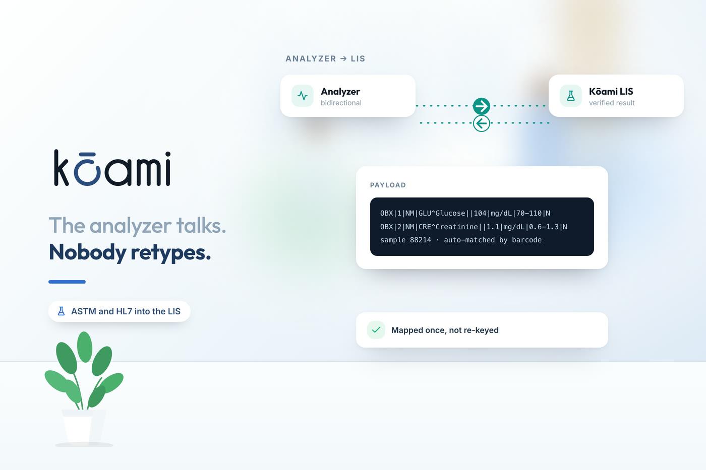 Wiring analysers into the LIS — Kōami guide