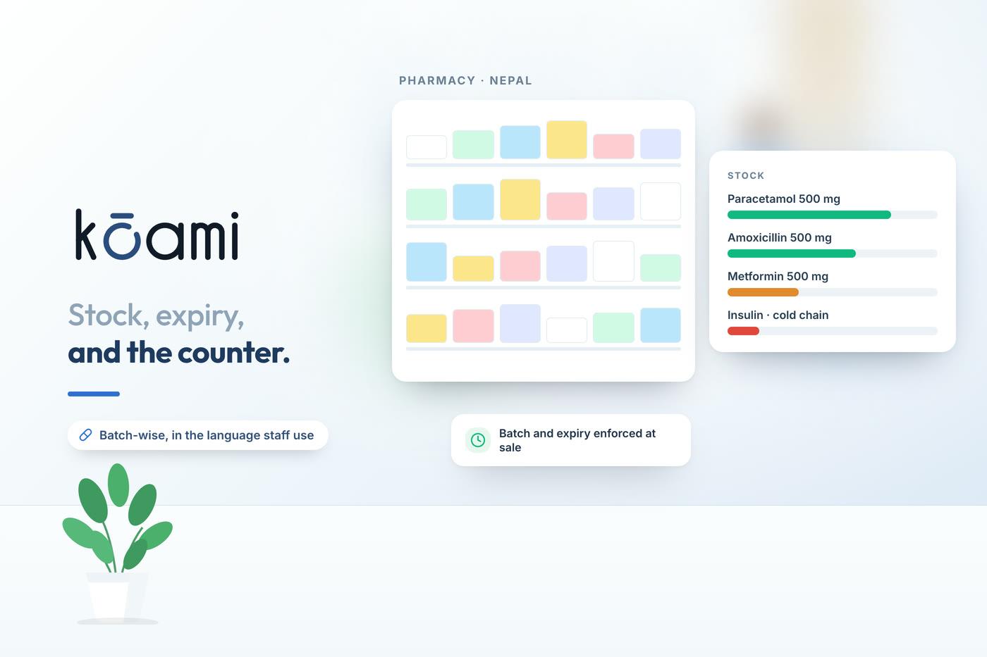Pharmacy Management Software in Nepal: Stock, Expiry and Billing — Pharmacy | Kōami