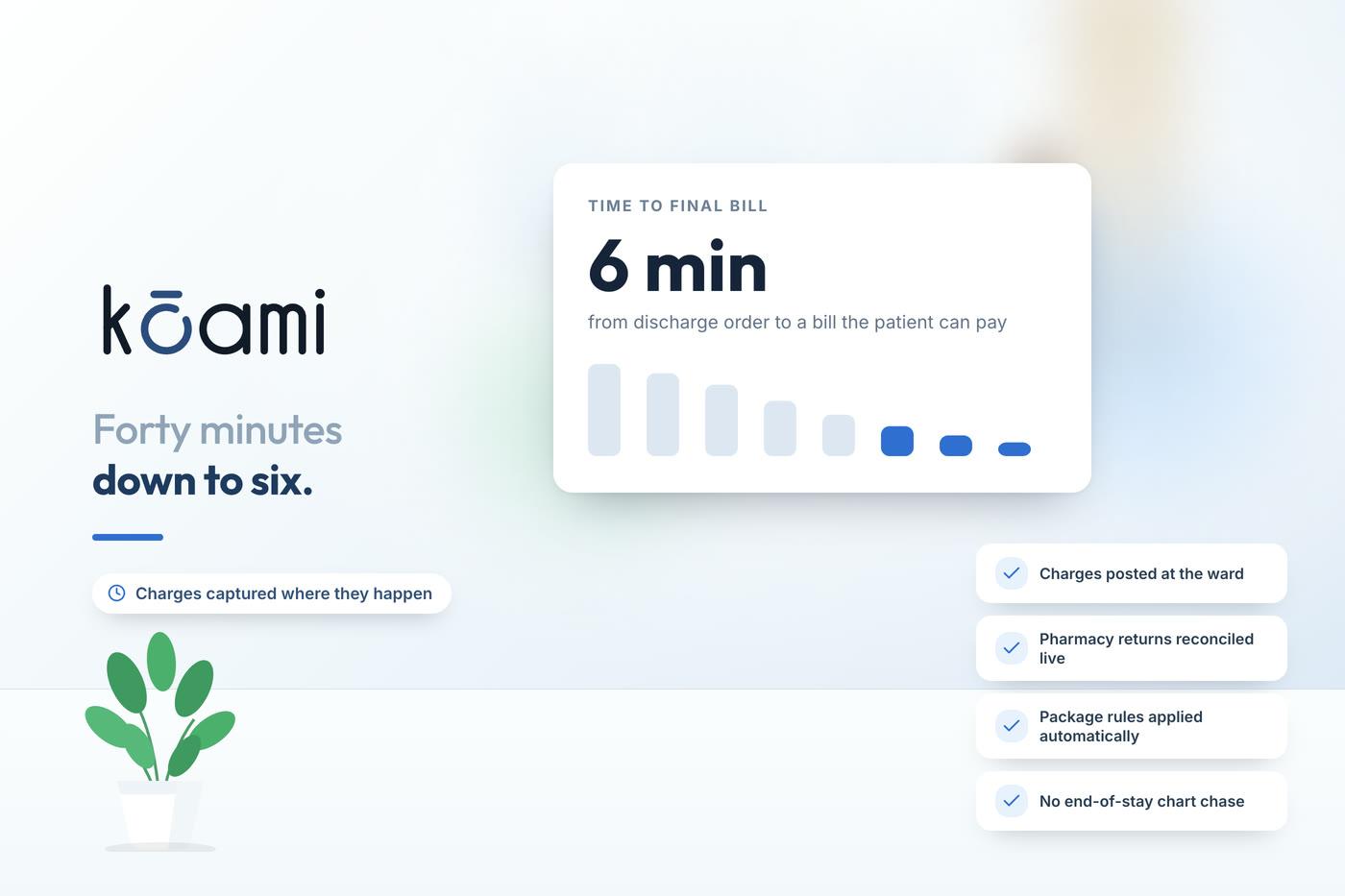 Cutting hospital billing time: where the forty minutes go — Kōami guide