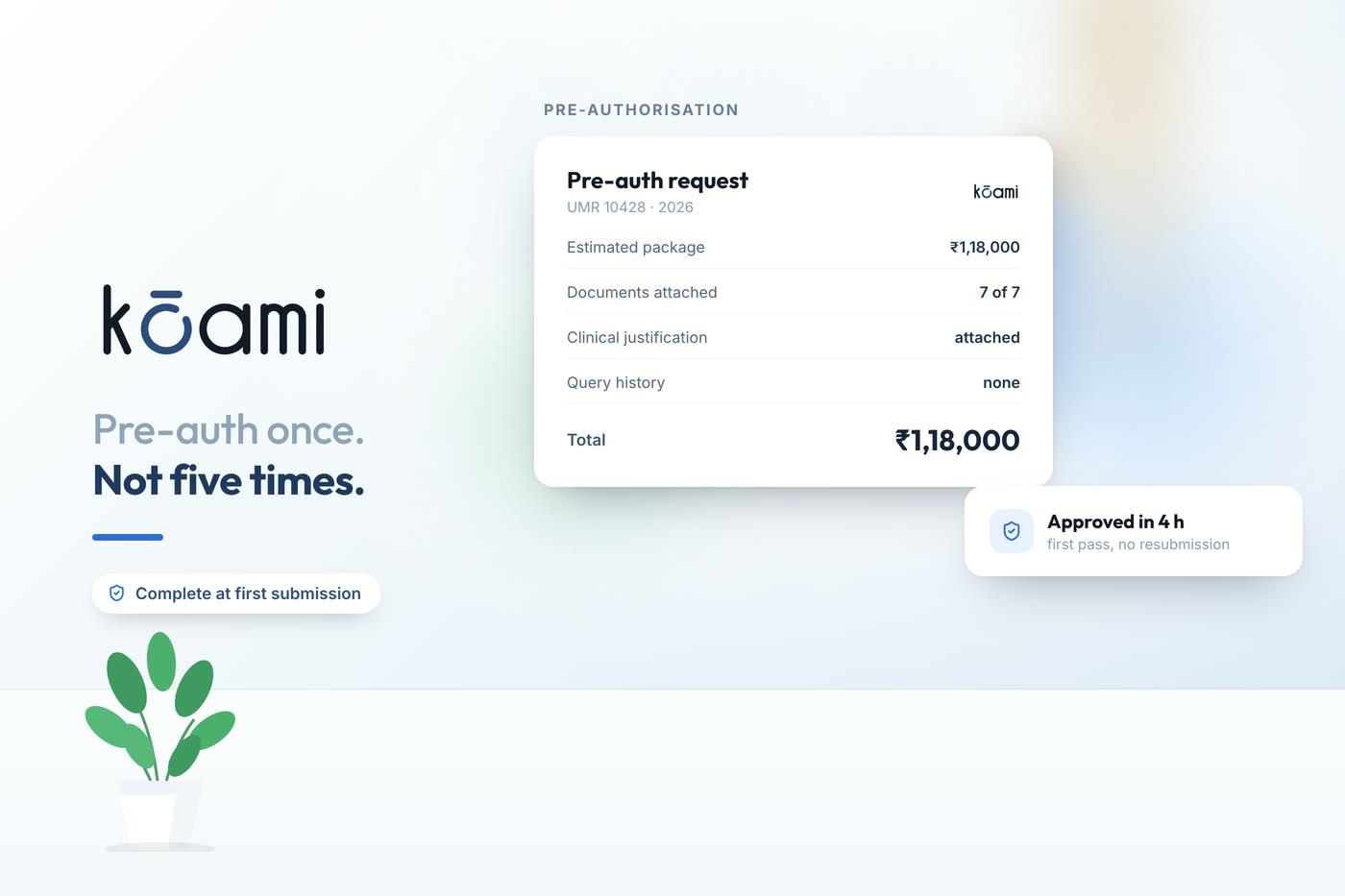 Pre-Auth and TPA Claims Without the Back-and-Forth — Revenue Cycle | Kōami