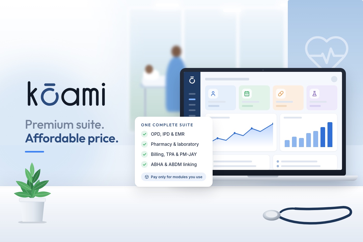 Affordable Hospital Management Software in India (2026): A Premium Suite Without the Enterprise Price — Product | Kōami